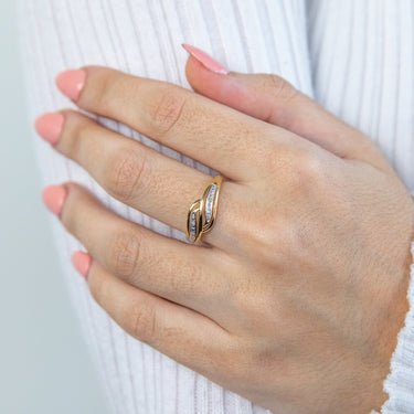 9ct Yellow Gold Diamond Ring with 4 Brilliant Diamonds