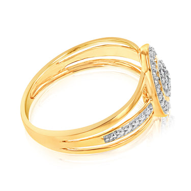 Alluring 9ct Yellow Gold Diamond Ring