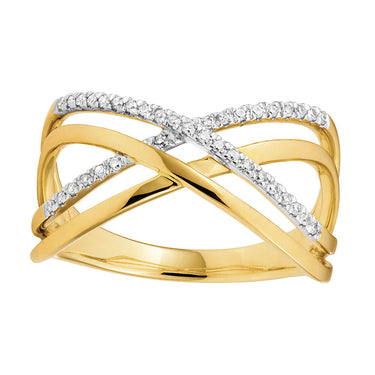 9ct Yellow Gold Diamond Ring