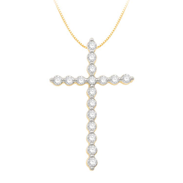 Faith 1/4 Carat of Diamond Religious Pendant in 9ct Yellow Gold