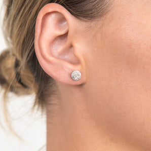 9ct Alluring White Gold 1/2 Carat Diamond Stud Earrings