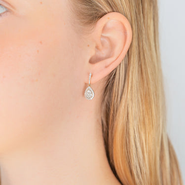 9ct Yellow Gold 1/2 Carat Diamond Pear Shaped Earrings