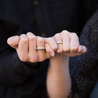 9ct Yellow Gold Eternity Ring with 23 Diamonds with White Rhodium Plating