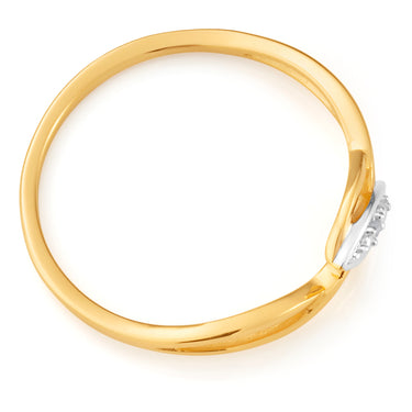 9ct Yellow Gold Diamond Ring with 1 Brilliant Cut Diamond