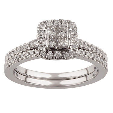 SEAMLESS LOVE 9ct White Gold Dress Ring with 0.60 Carat of Diamonds