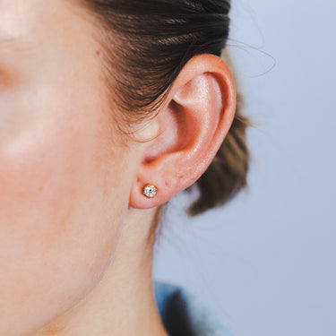 9ct Yellow Gold 1/2 Carat Diamond Stud Earrings