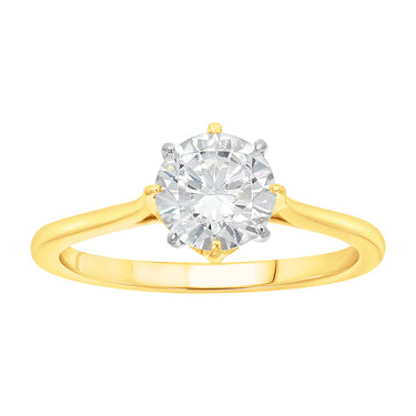 9ct Yellow Gold  1 Carat Diamond Solitaire Ring