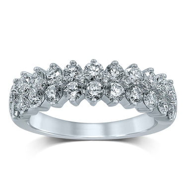 Luminesce Lab Grown 9ct White Gold 1.50 Carat Diamond Dress Ring with 32 Diamonds