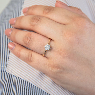 Luminesce Lab Grown Diamond Fancy Solitaire Ring in 9ct Yellow Gold