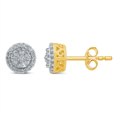 9ct Yellow Gold 1/5 Carat Luminesce Laboratory Grown Diamond Stud Earrings