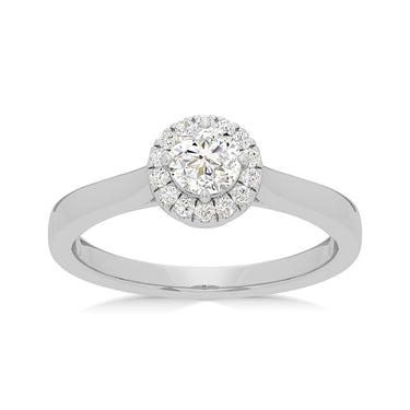 Luminesce Lab Grown 18ct White Gold 0.35 Carat Diamond Halo Ring