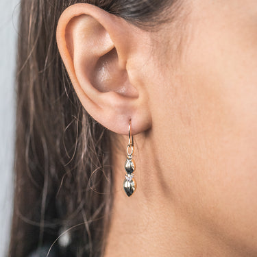 9ct Yellow Gold Diamond Earrings