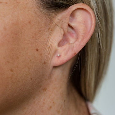 9ct White Gold  0.05 Carat Diamond Stud Earrings