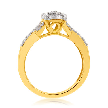 9ct Yellow Gold 1/3 Carat Diamond Ring