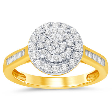 9ct Yellow Gold 1/2 Carat Diamond Ring