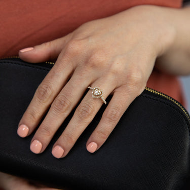 14ct Yellow Gold 1/3 Carat Diamond Heart Ring