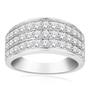 10ct White Gold 1 Carat Diamond Claw Ring