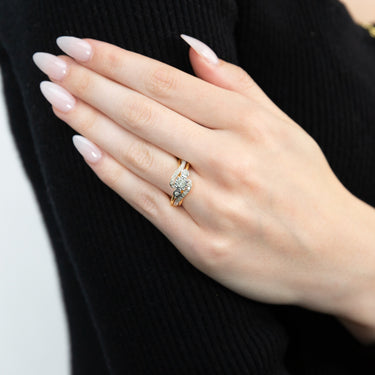 Gold Plated Silver Diamond Dress Ring