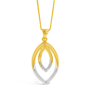 9ct Yellow Gold Diamond  Pendant