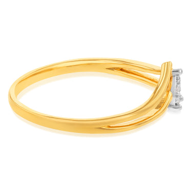 9ct Yellow Gold Diamond Ring