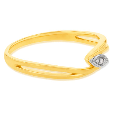 9ct Yellow Gold Diamond Ring