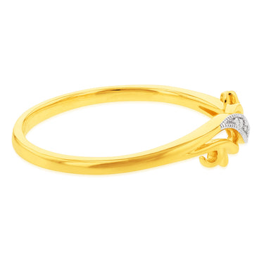 9ct Yellow Gold Diamond Ring