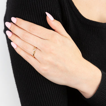 9ct Yellow Gold Diamond Ring