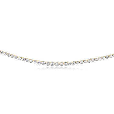 14ct Yellow Gold 5 Carats Diamond Necklace with 139 Brilliant Diamonds 43cm