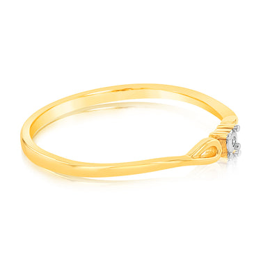 9ct Yellow Gold With 1 Brilliant Cut Diamond Ring