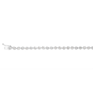 Sterling Silver 1/5 Carat Diamond 18cm Tennis Bracelet with 36 Diamonds