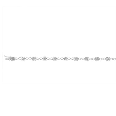 Sterling Silver 1/4 Carat Diamond 18cm Bracelet Set With 39 Diamonds