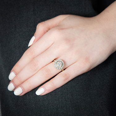 9ct Yellow Gold 0.15 Carat Diamond Ring with 25 Diamonds