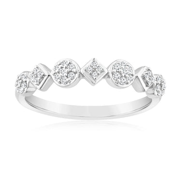 1/6 Carat Diamond Ring in 10ct White Gold