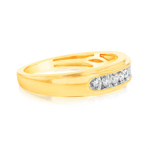1/4 Carat Diamond Gents Ring in 10ct Yellow Gold