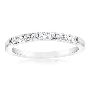 1/4 Carat Diamond Eternity Ring in 10ct White Gold