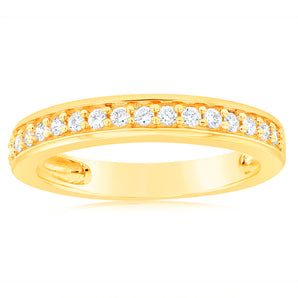 1/4 Carat Diamond Eternity Ring in 10ct Yellow Gold