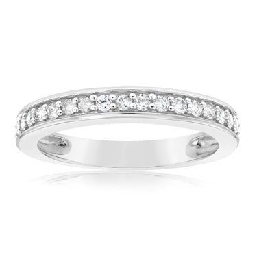 1/4 Carat Diamond Eternity Ring in 10ct White Gold