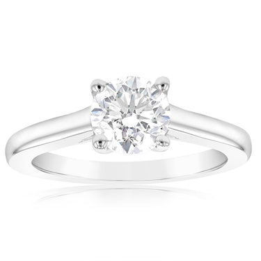 0.85 Carat Solitaire Diamond Ring in 18ct White Gold
