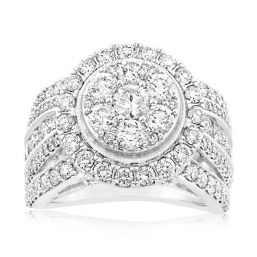 3 Carat Diamond Ring in 10ct White Gold