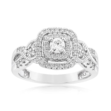 0.45 Carat Diamond Ring in 10ct White Gold