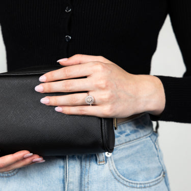 9ct White Gold 0.40 Carat Diamond Halo Ring