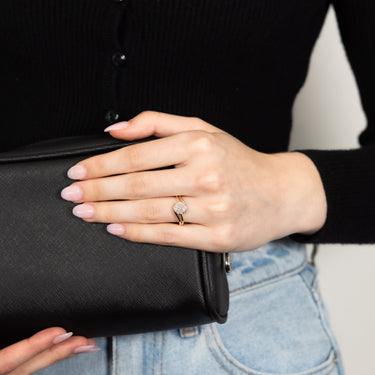 9ct Yellow Gold Diamond Ring with 19 Brilliant Cut Diamonds