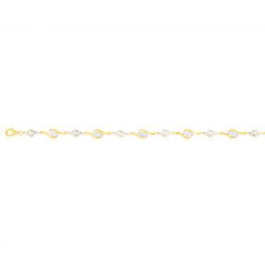 1/10 Carat Diamond Bracelet in 9ct Yellow & White Gold