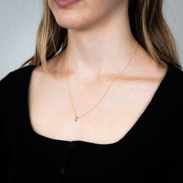 Initial B Diamond Pendant in 9ct Yellow Gold