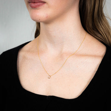Initial D Diamond Pendant in 9ct Yellow Gold