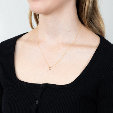 Initial G Diamond Pendant in 9ct Yellow Gold