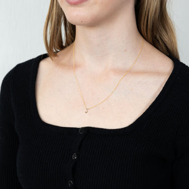 Initial J Diamond Pendant in 9ct Yellow Gold