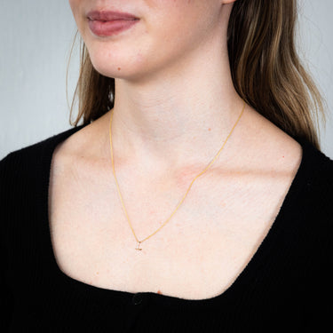 Initial L Diamond Pendant in 9ct Yellow Gold
