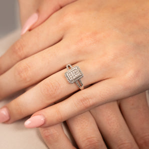 1/3 Carat Diamond Ring in 10ct White Gold