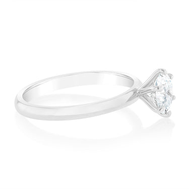 14ct White Gold Solitaire Ring with 1.00 Carat HJ P1/3 Diamond